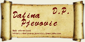 Dafina Pjevović vizit kartica